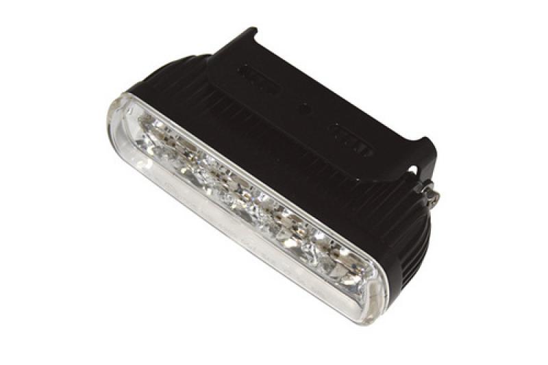 LED-DRL w. 4 LEDs, rectangular, E-mark