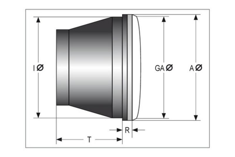 Fernscheinwerfereinsatz mit Standlicht, Metall, 90mm für H 4 Birne, gepr. Glas