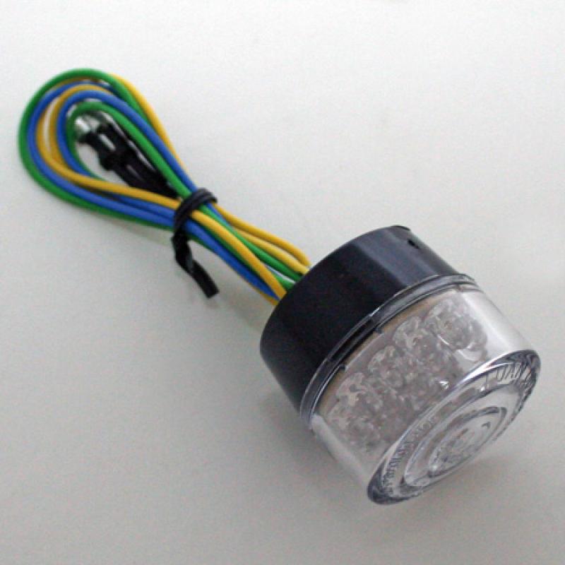 Einsatz LED-Mini-Rücklicht BULLET, rund, Glas transparent