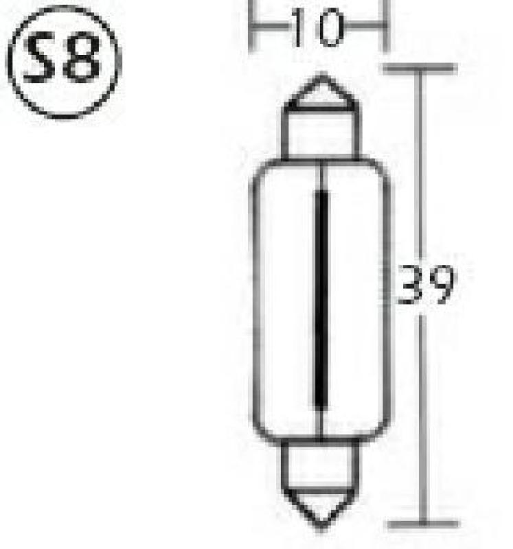 Soffitten Birne, 6V, Leist.: 5W, Masse: 10 X 39 (Stk.)