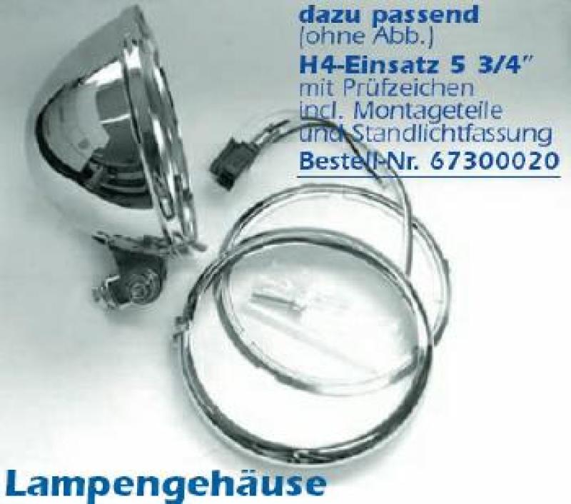 Lampengehäuse Universal kpl. mit Ring, Carbon-look, 7’’ runde Befestigung