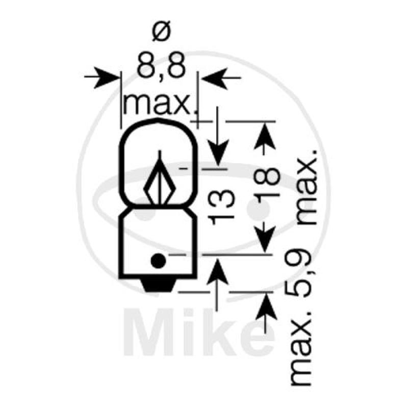 Glühlampe, 12V4W BA9S