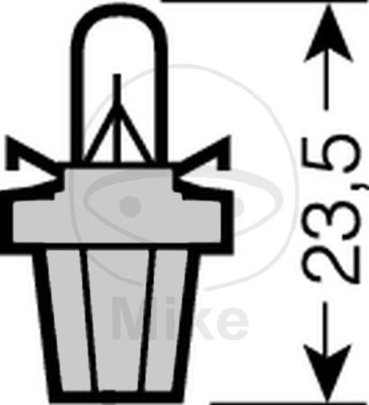 Glühlampe, 24V1.2W B8.5D, Sockel grau