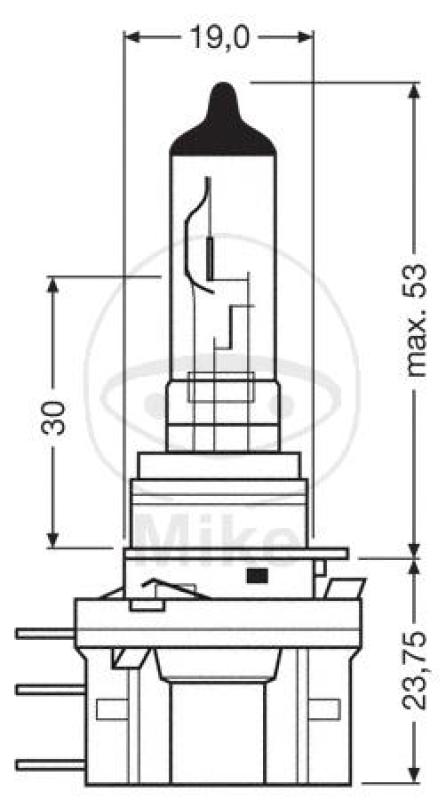 Glühlampe, H15 12V 15/55W