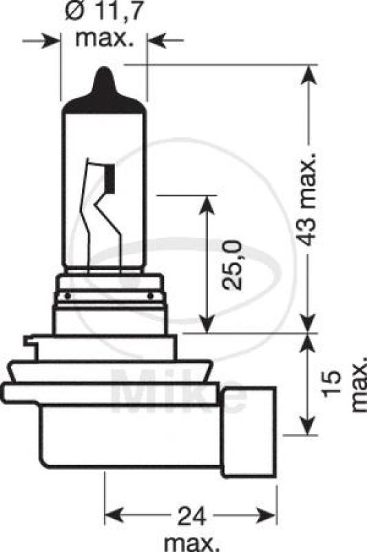 Glühlampe, H11 12V55W, 1er Blister