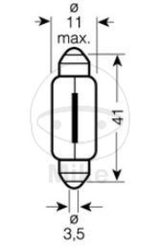 Glühlampe, 12V5W SV8.5-8 Soffitte