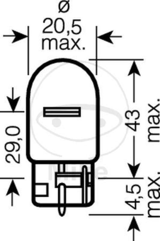 Glühlampe, 12V21W W3X16D gelb