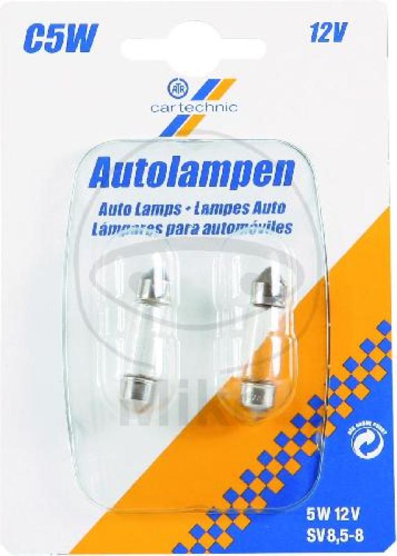 Glühlampe, 12V 5W SV8.5-8, 1 Stk.