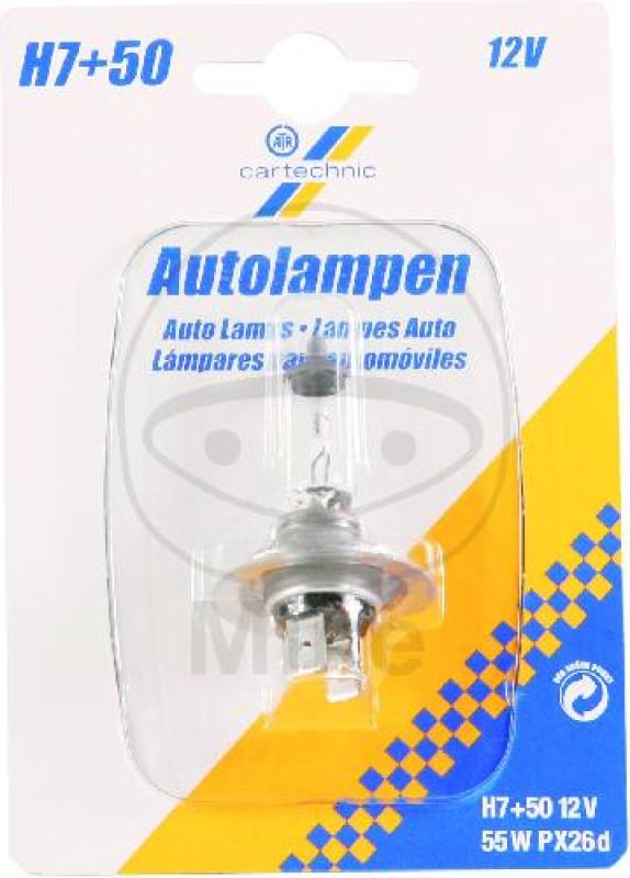 Glühlampe, 12V55W H7 +50%, 1er Blister