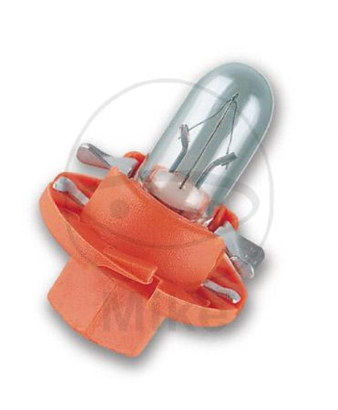 Glühlampe, 12V1.12W BX8.4D, Sockel Pastellorange