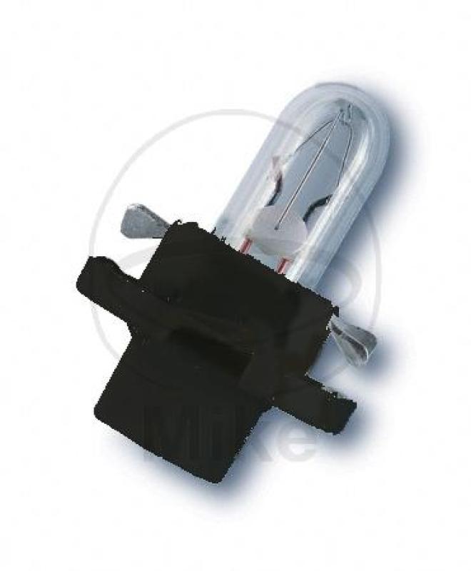 Glühlampe, 12V1.2W BX8.4D, Sockel tiefschwarz