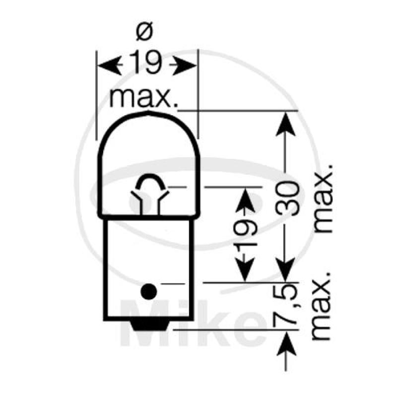 Glühlampe, 12V5W BA15S 2er Blister