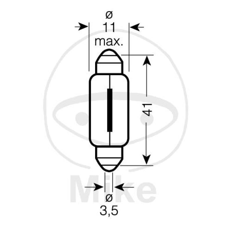 Glühlampe, 12V18W SV8.5-8