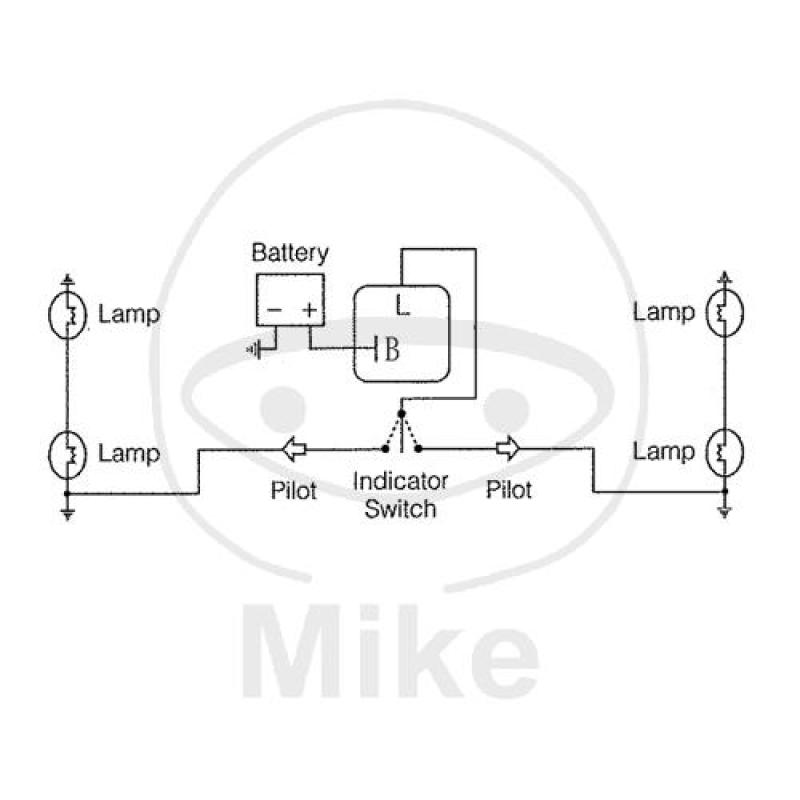 Blinkrelais, elektrisch, 12V, 2-polig, JMT