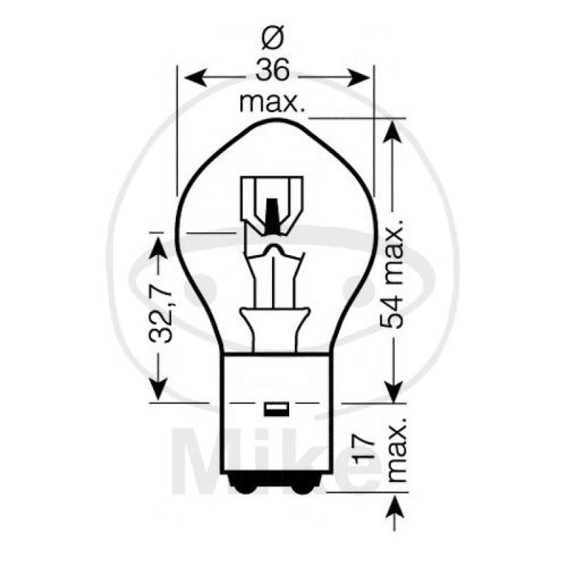 Glühlampe,12V35/35 Watt JMP, BA20D