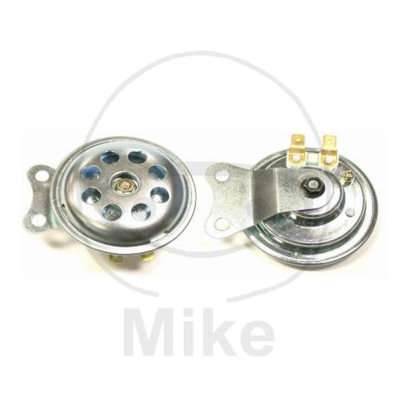 Motorradhupe, 12V, 72 mm, silber