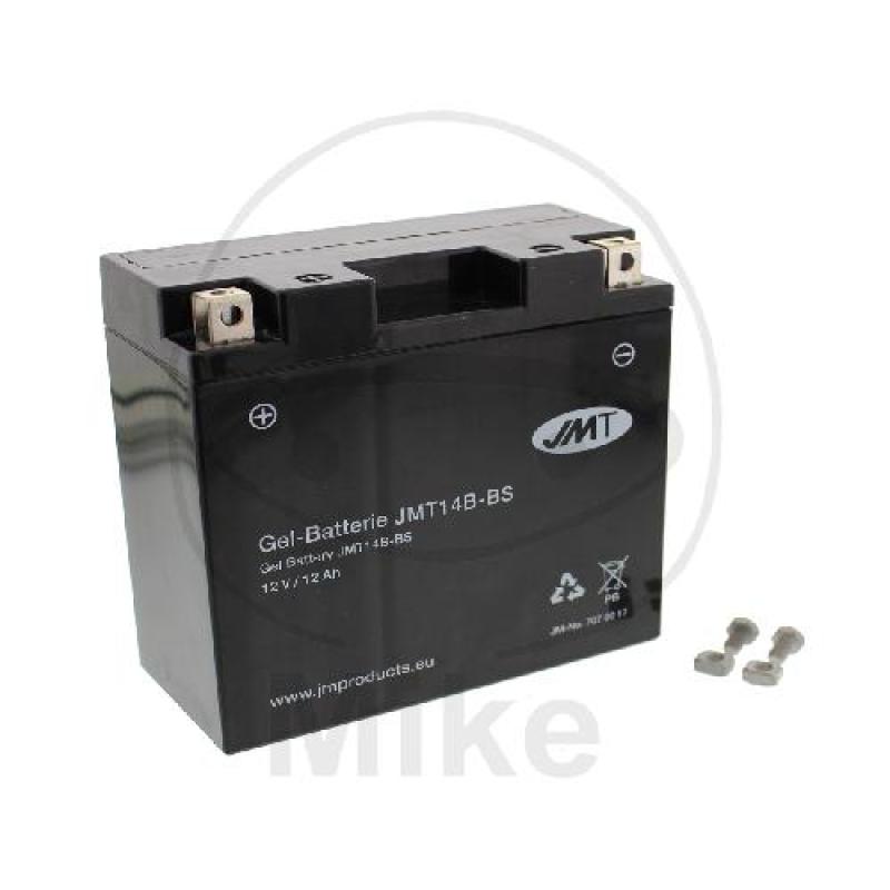 Motorradbatterie, JMT, Gelbatterie, YT14B-BS