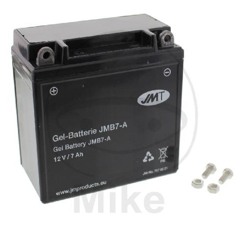 Motorradbatterie, JMT, Gelbatterie, YB7-A