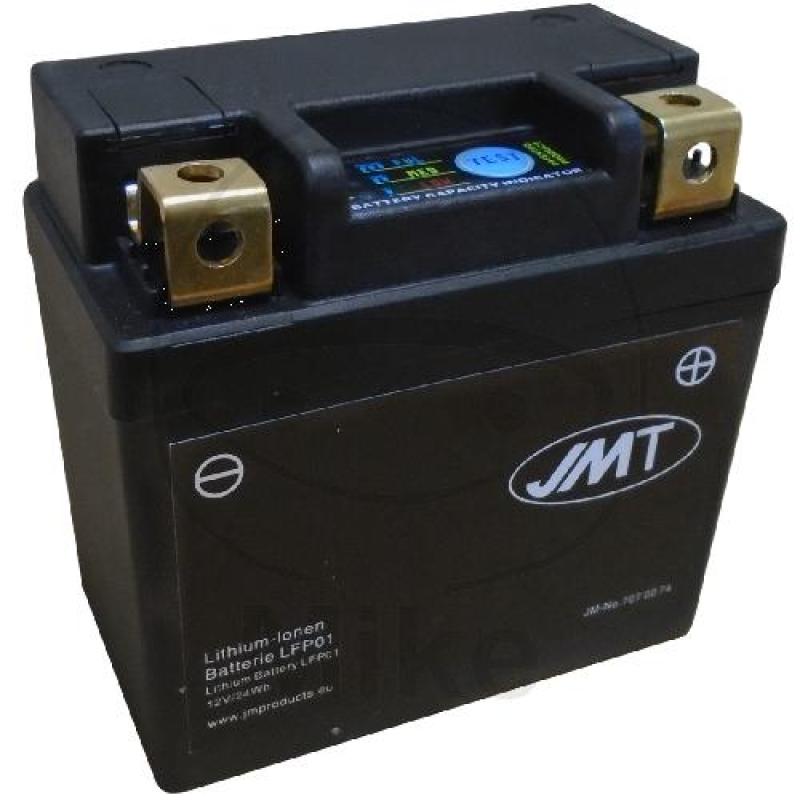 Motorradbatterie, JMT, Lithium-Ionen, LFP01, mit Anzeige Wasserdicht