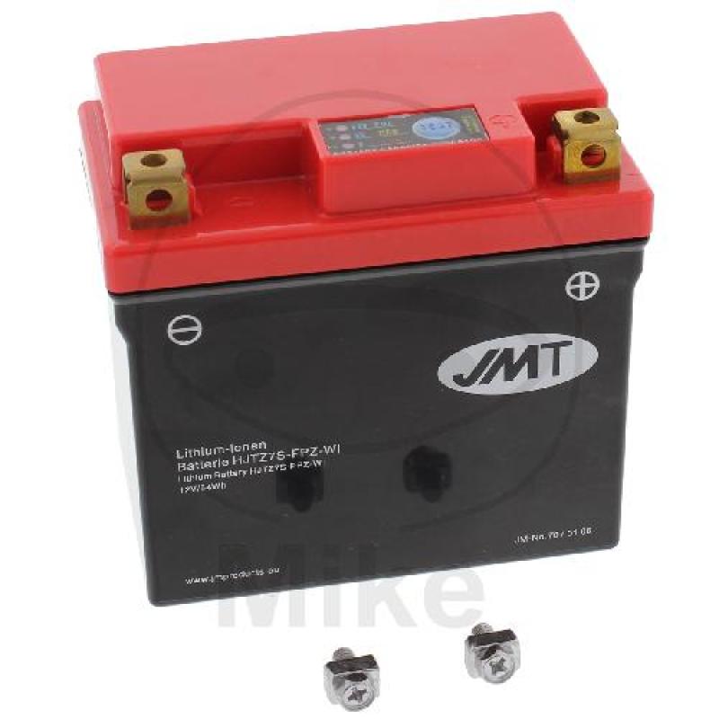 Motorradbatterie, JMT, Lithium-Ionen, HJTZ7S-FPZ-WIJMT, mit Anzeige