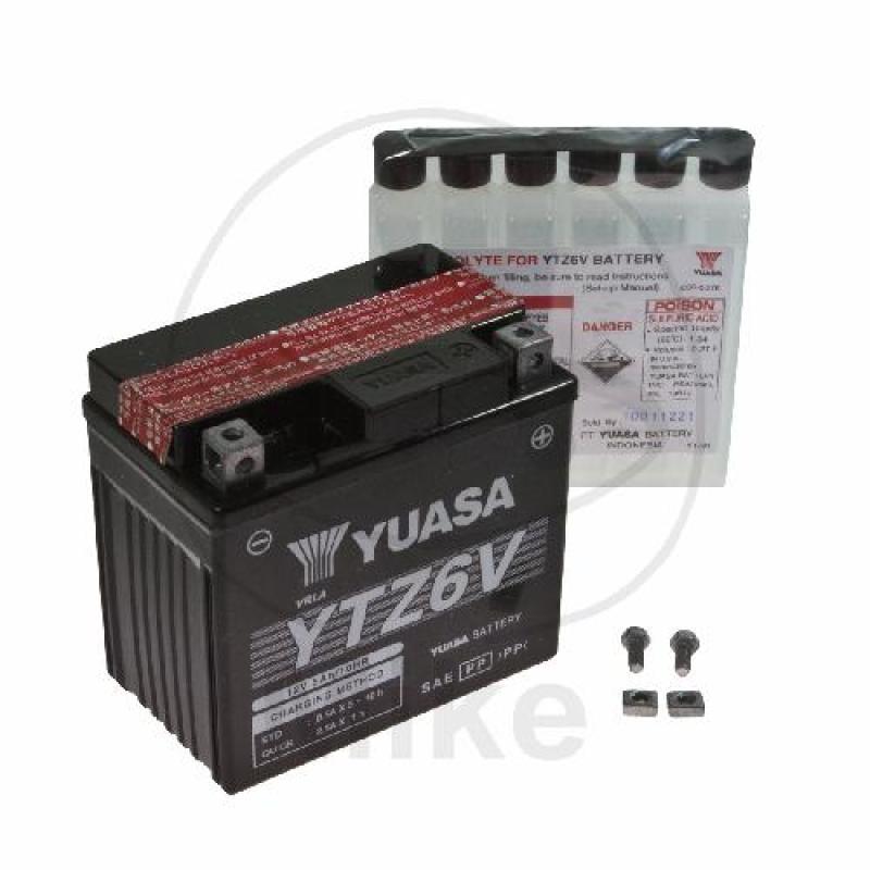 Motorradbatterie, JMT, wartungsfrei, YTZ6V