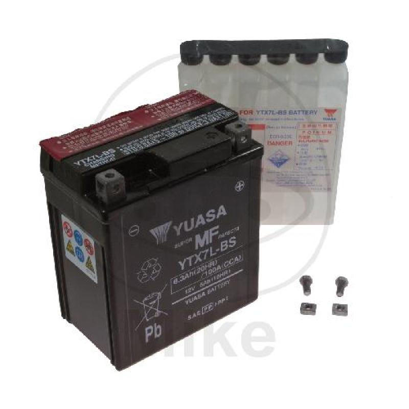 Motorradbatterie, Yuasa, wartungsfrei, YTX7L-BS