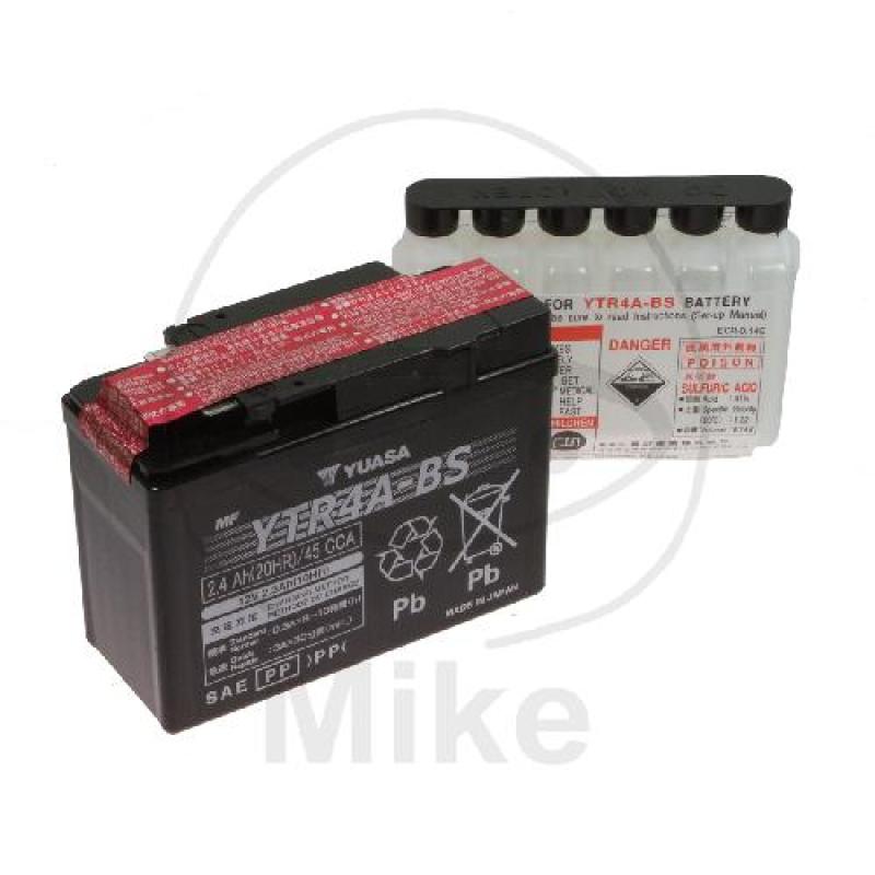 Motorradbatterie, Yuasa, wartungsfrei, YTR4A-BS