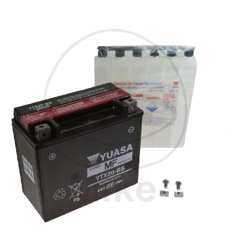 Motorradbatterie, Yuasa, wartungsfrei, YTX20-BS