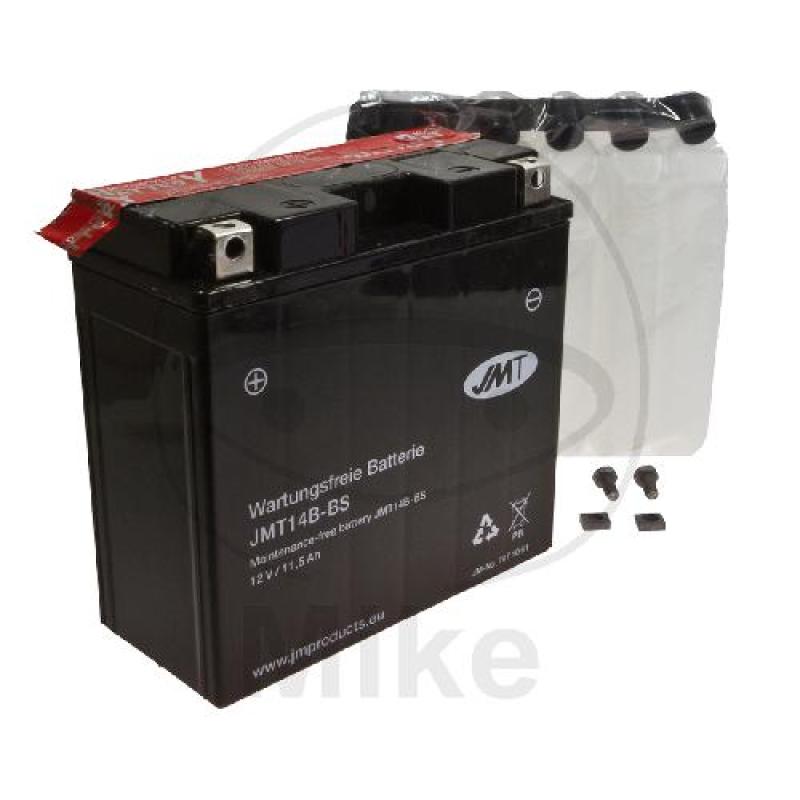 Motorradbatterie, JMT, wartungsfrei, YT14B-BS