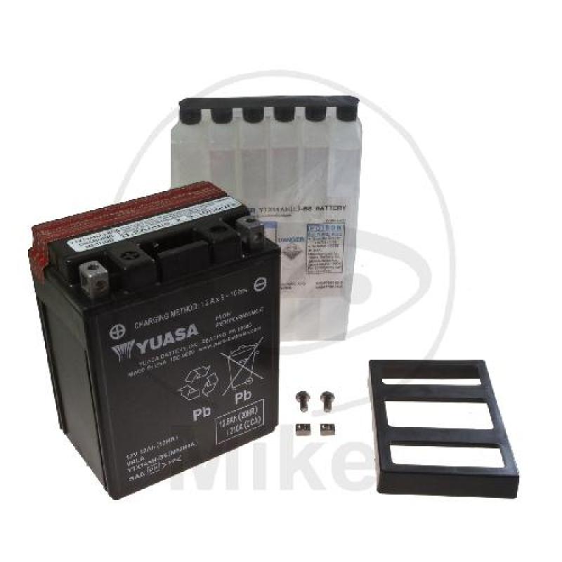 Motorradbatterie, Yuasa, wartungsfrei, YTX14AH-BS