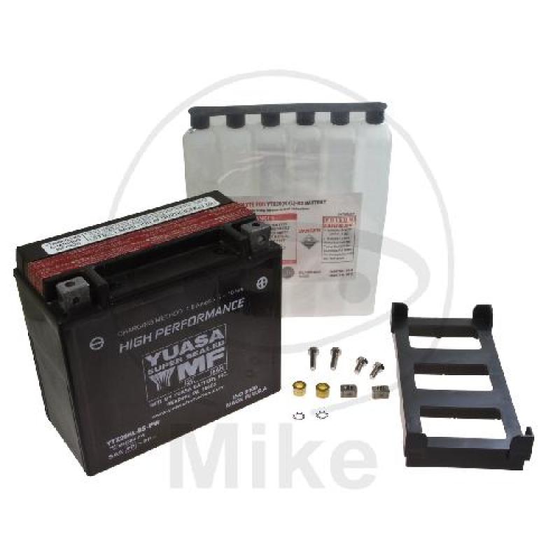 Motorradbatterie, Yuasa, wartungsfrei, YTX20HL-BS-PW