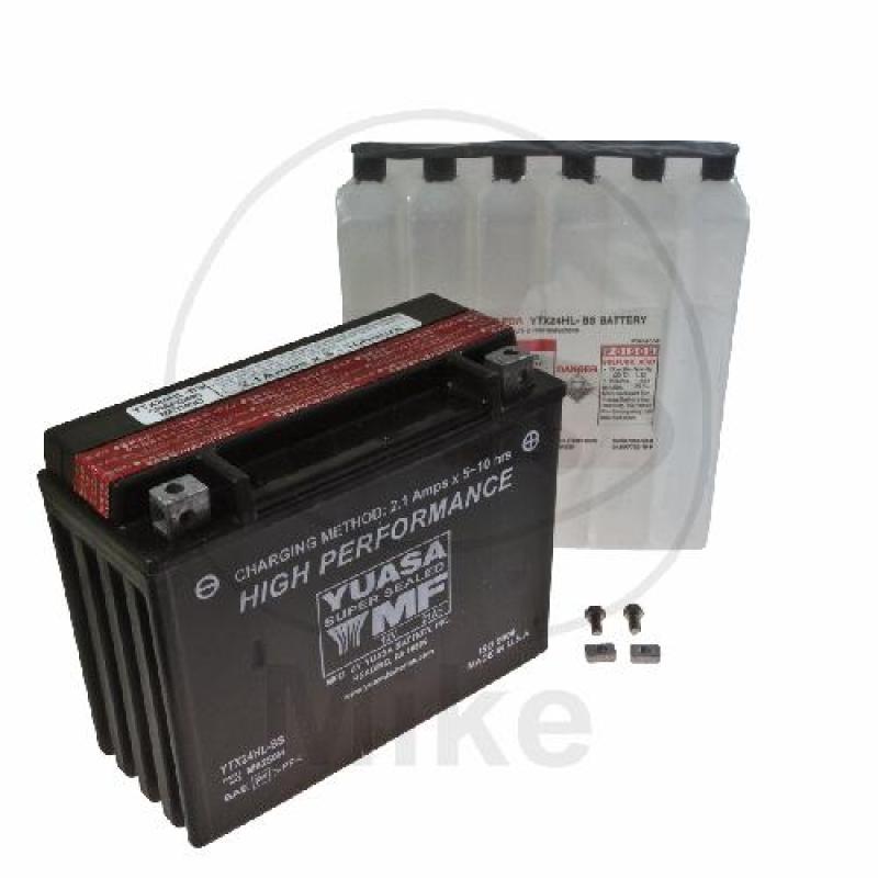 Motorradbatterie, Yuasa, wartungsfrei, YTX24HL-BS