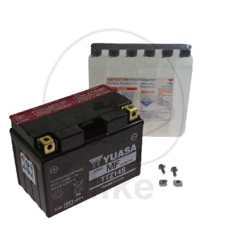 Motorradbatterie, Yuasa, wartungsfrei, TTZ14S-BS