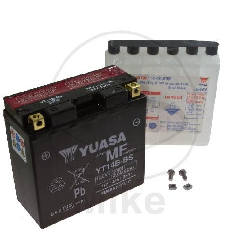 Motorradbatterie, Yuasa, wartungsfrei, YT14B-BS