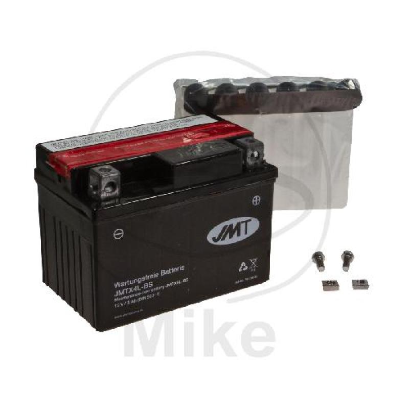 Motorradbatterie, JMT, wartungsfrei, YTX4L-BS