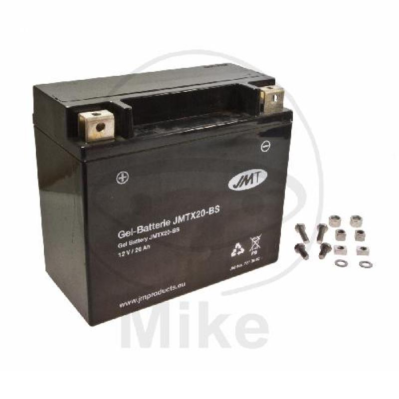 Motorradbatterie, JMT, Gelbatterie, YTX20-BS