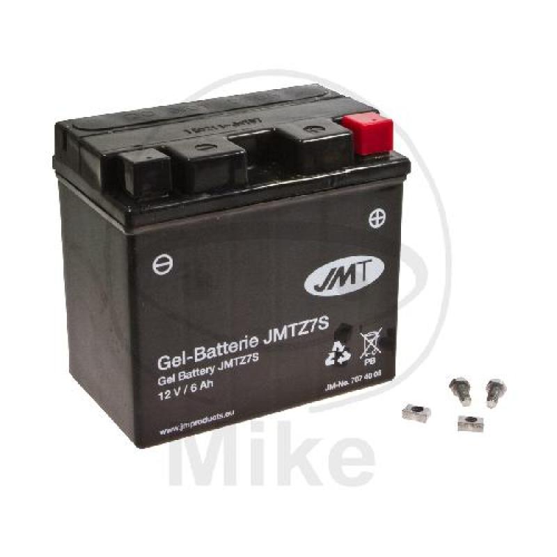 Motorradbatterie, JMT, Gelbatterie, YTZ7S