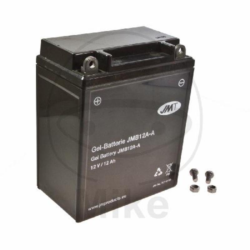 Motorradbatterie, JMT, Gelbatterie, YB12A-A