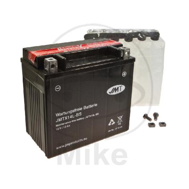 Motorradbatterie, JMT, wartungsfrei, YTX14L-BS