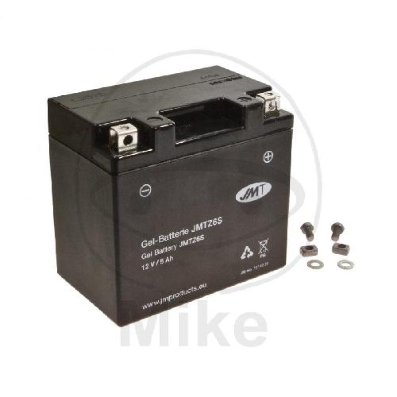 Motorradbatterie, JMT, Gelbatterie, YTZ6S