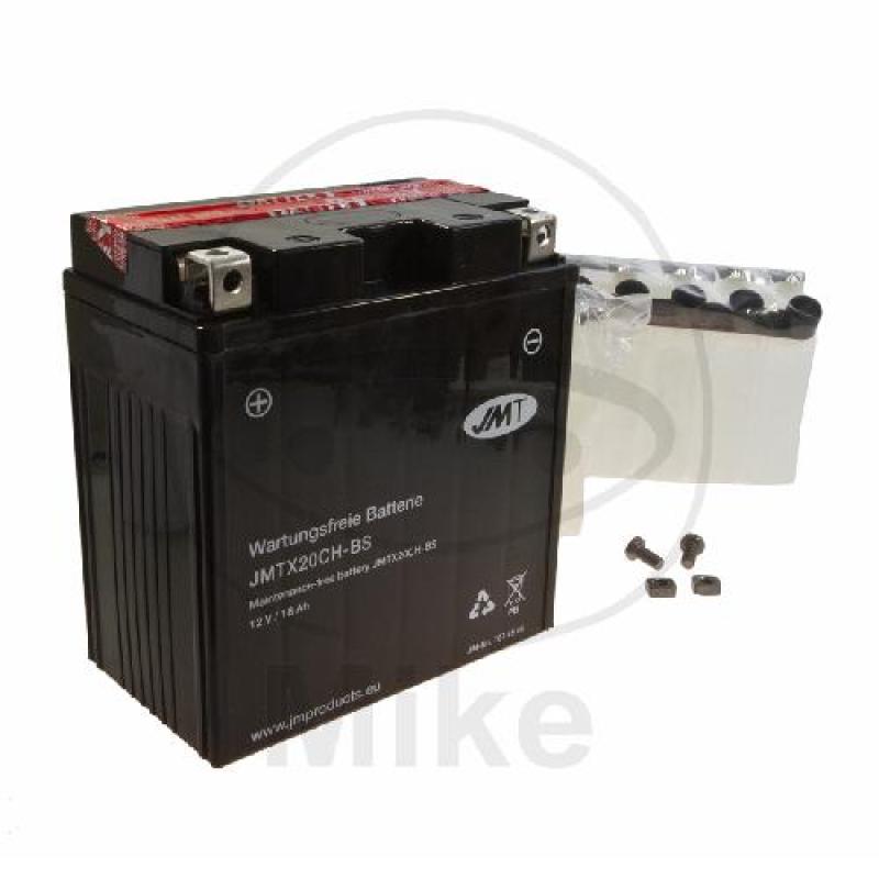 Motorradbatterie, JMT, wartungsfrei, YTX20CH-BS