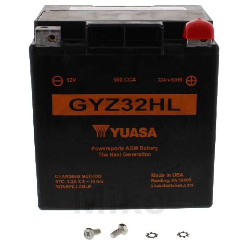 Motorradbatterie, Yuasa, wartungsfrei, GYZ32HL