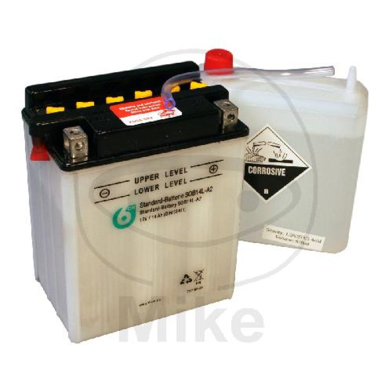 Motorradbatterie, 6ON, Std., YB14L-A2