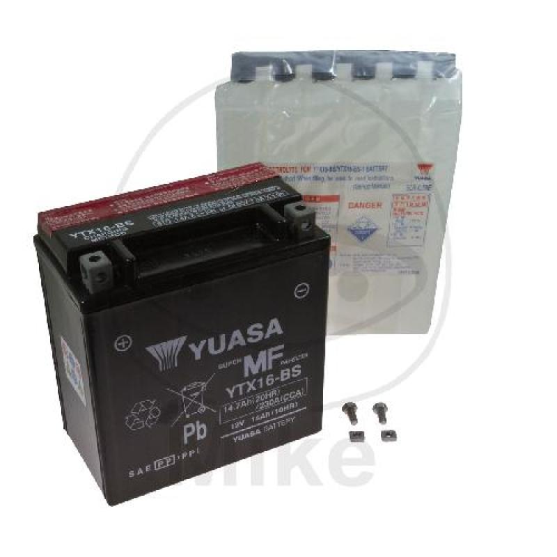 Motorradbatterie, Yuasa, wartungsfrei, YTX16-BS