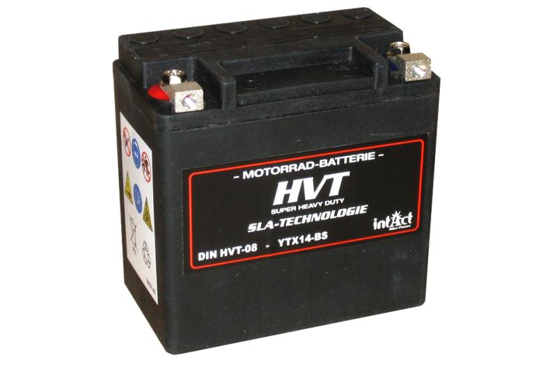 Bike Power Batterie HVT YTX14-BS, gefüllt und geladen