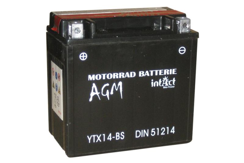 Bike Power Batterie YTX 14-BS, wartungsfrei, mit Säurepack