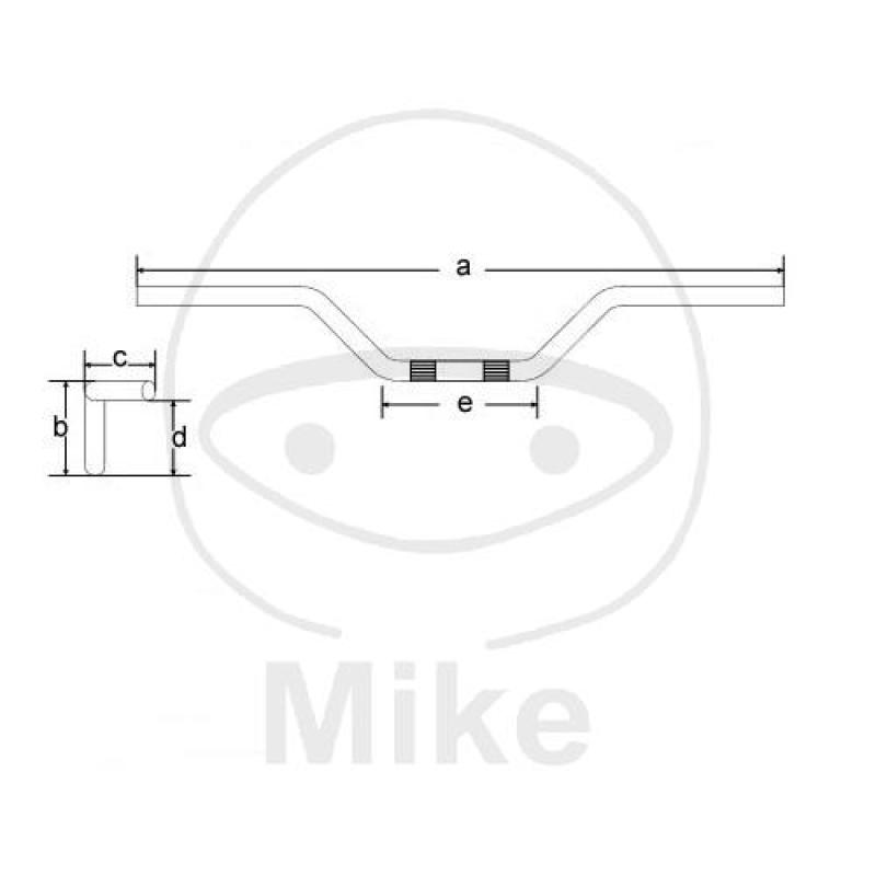 Fehling, Stahllenker, chrom, 22 mm, Superbike, schmal