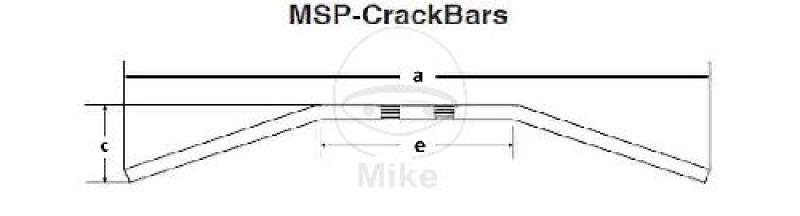 Fehling, Stahllenker, chrom, KK, 1-Zoll, MSP Crackbar