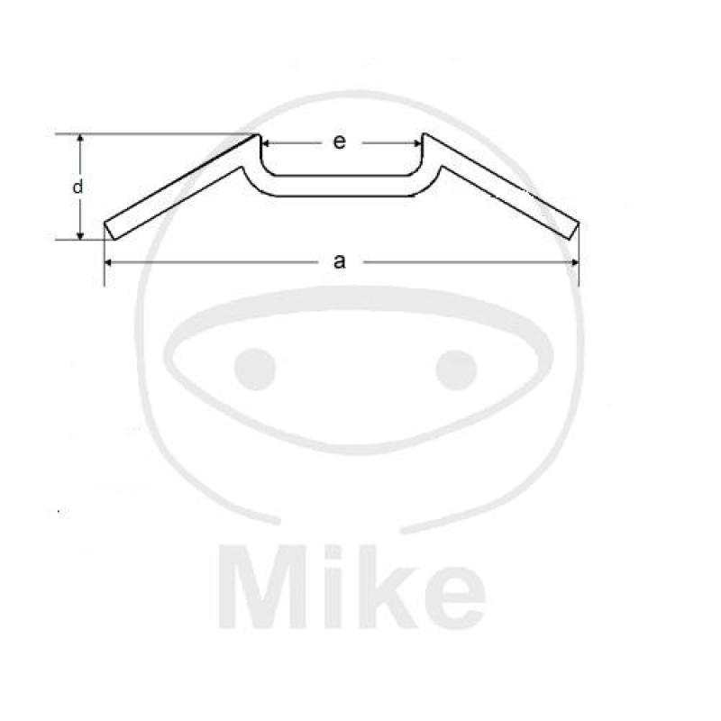 Stahl-Lenker, schwarz, Ø 22 mm, M-Lenker, Fehling