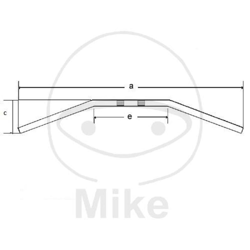 Stahl-Lenker, schwarz, Ø 22 mm, Dragbar medium, TRW